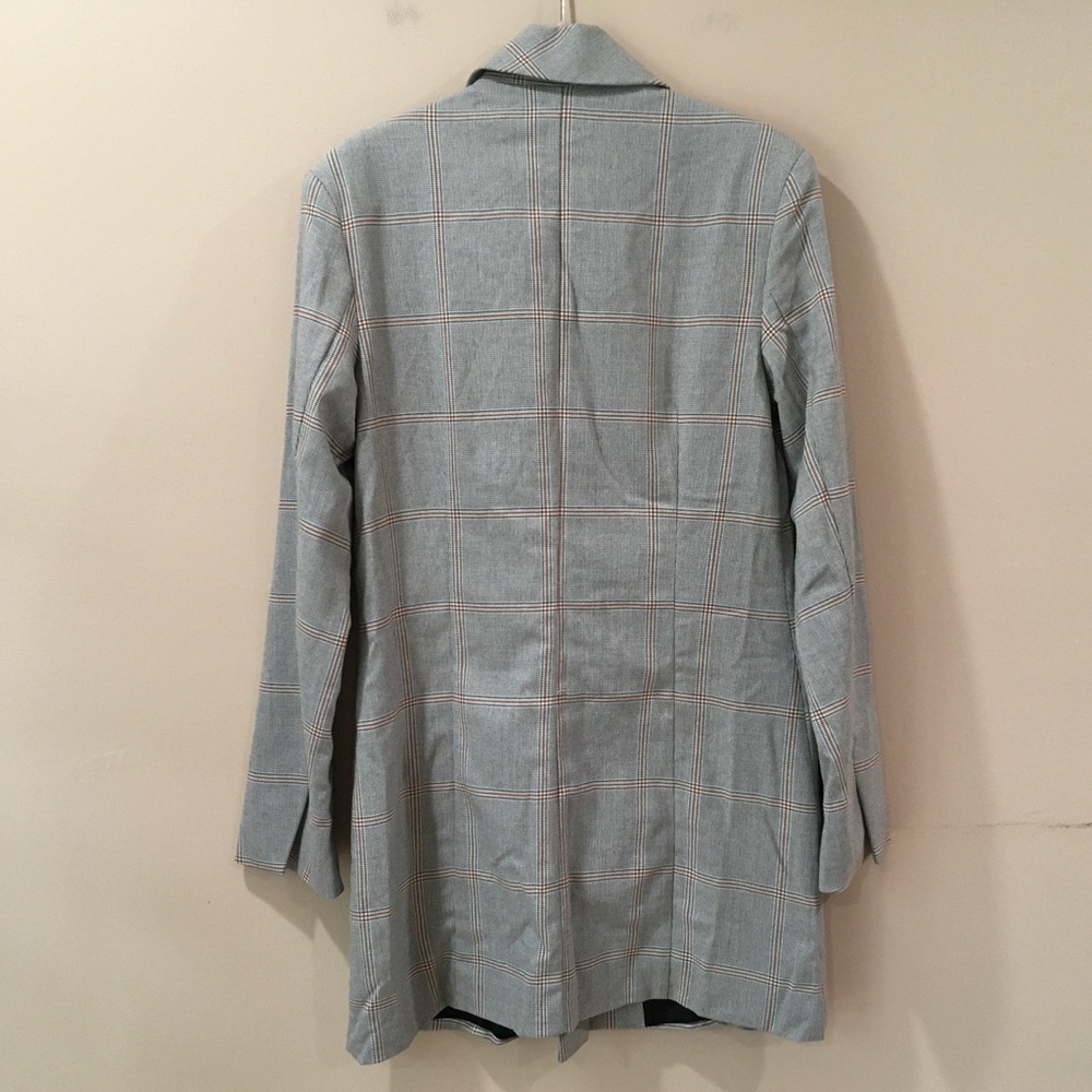 Abercrombie&fitch Women’s SP Blazer Dress Plaid Gray Preppy Classic Old Money - Picture 3 of 11